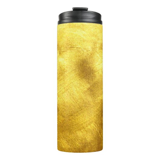 Luxuriöses Golden Texture Design Thermosbecher (Vorderseite)