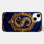 Luxuriöses Golden Verziert Jeweldesign Case-Mate iPhone Hülle (Rückseite (Horizontal))