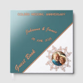 Luxuriöses Golden Wedding Anniversary Gästebuch (Vorderseite)