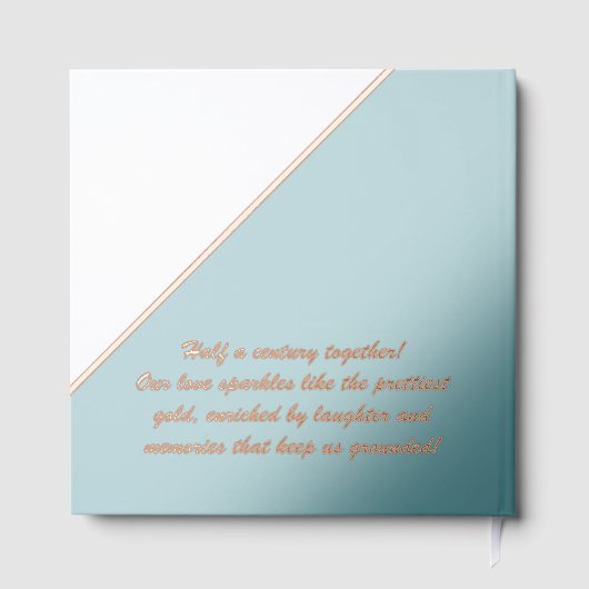 Luxuriöses Golden Wedding Anniversary Gästebuch (Rückseite)