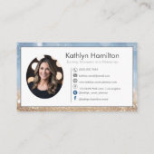 Luxuriöses goldenes Funkeln, modernes Eventplaner- Visitenkarte (Rückseite)