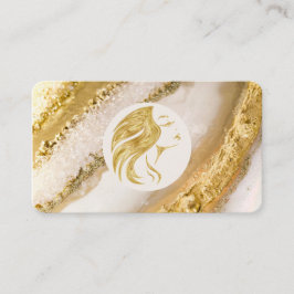 Luxuriöses goldenes Marmorhaar Visitenkarte