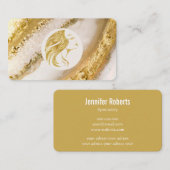 Luxuriöses goldenes Marmorhaar Visitenkarte (Vorne/Hinten)