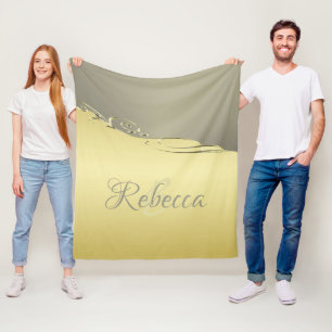 Luxuriöses goldenes Metall, das auf Gold und Silbe Fleecedecke