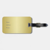 Luxuriöses goldenes Metall, das auf Gold und Silbe Gepäckanhänger (Rückseite horizontal)