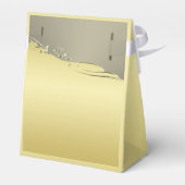 Luxuriöses goldenes Metall, das auf Gold und Silbe Geschenkschachtel (Rückseite)