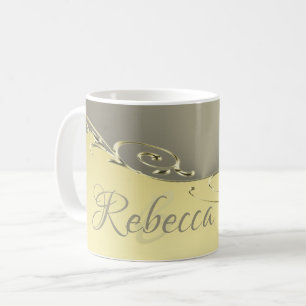Luxuriöses goldenes Metall, das auf Gold und Silbe Kaffeetasse