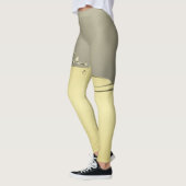Luxuriöses goldenes Metall, das auf Gold und Silbe Leggings (Links)