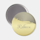 Luxuriöses goldenes Metall, das auf Gold und Silbe Magnet (Vorderseite/Rückseite)