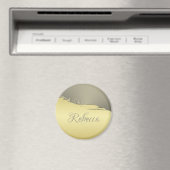 Luxuriöses goldenes Metall, das auf Gold und Silbe Magnet (In Situ (Geschirrspüler))