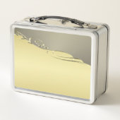 Luxuriöses goldenes Metall, das auf Gold und Silbe Metall Brotdose (Rückseite)