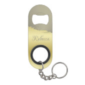 Luxuriöses goldenes Metall, das auf Gold und Silbe Mini Flaschenöffner (Rückseite)