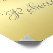 Luxuriöses goldenes Metall, das auf Gold und Silbe Poster (Ecke)