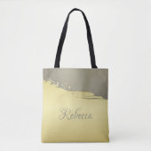 Luxuriöses goldenes Metall, das auf Gold und Silbe Tasche (Vorderseite)