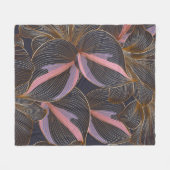 Luxuriöses goldenes, nahtloses, blumengeschmücktes fleecedecke (Vorderseite (Horizontal))