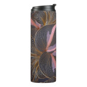 Luxuriöses goldenes, nahtloses, blumengeschmücktes thermosbecher (Nach links gedreht)