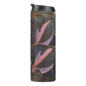 Luxuriöses goldenes, nahtloses, blumengeschmücktes thermosbecher (Nach rechts gedreht)