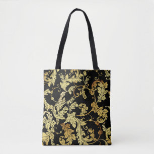 Luxuriöses goldenes nahtloses Muster. Floraler Hin Tasche