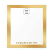 Luxuriöses goldfarbenes Notepad Notizblock (Vorderseite)