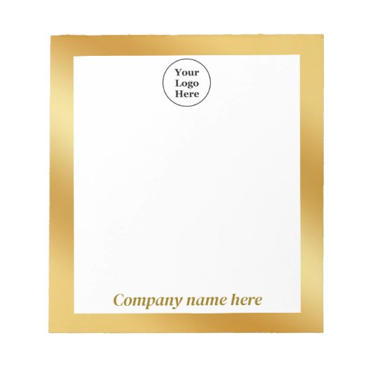 Luxuriöses goldfarbenes Notepad Notizblock (Vorderseite)
