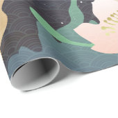 Luxuriöses goldfarbenes orientalisches Ambiente. C Geschenkpapier (Rolleneckpunkt)