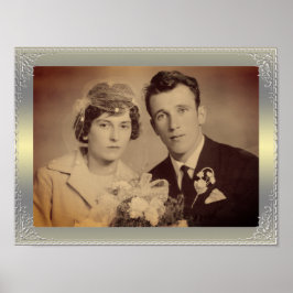 Luxuriöses goldfarbenes Rahmen, kundenspezifisches Poster