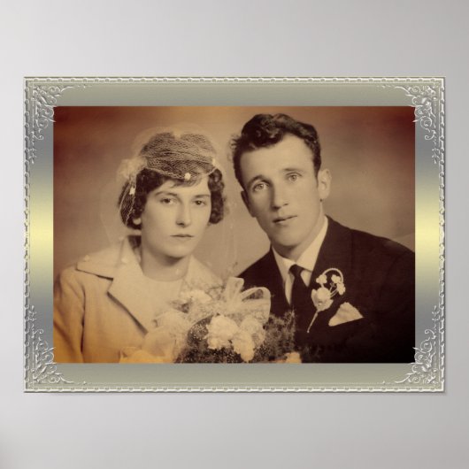 Luxuriöses goldfarbenes Rahmen, kundenspezifisches Poster (Vorne)