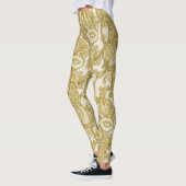 Luxuriöses Goldgemisch Paisley Leggings (Links)