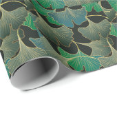 Luxuriöses Goldginkgo, Vintage Kunst. Geschenkpapier (Rolleneckpunkt)