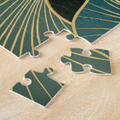 Luxuriöses Goldginkgo, Vintage Kunst. Puzzle (Seite)