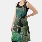 Luxuriöses Goldginkgo, Vintage Kunst. Schürze (InSitu)