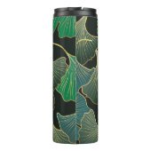 Luxuriöses Goldginkgo, Vintage Kunst. Thermosbecher (Rückseite)