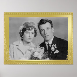 Luxuriöses Goldrahmen-Foto-Poster Poster