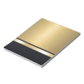 Luxuriöses goldschwarzes personalisiert notizblock (Rotiert)