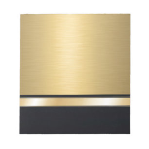 Luxuriöses goldschwarzes personalisiert notizblock