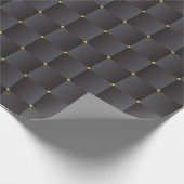 Luxuriöses goldverziertes schwarzes Wrapping Paper Geschenkpapier (Ecke)