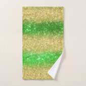 Luxuriöses Green Gold Glitzer Badetuch Set (Handtuch)