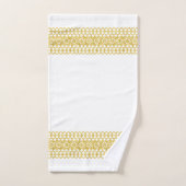 Luxuriöses Grenz Gold auf weißem Badetuch Set (Handtuch)