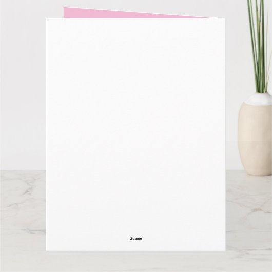 Luxuriöses großes rosa Buggeschenk Party Karte (Rückseite)