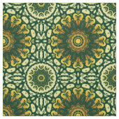 Luxuriöses Grün- und Gelbbarockmuster Stoff (Muster)