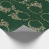 Luxuriöses Grünbuch Geschenkpapier (Ecke)