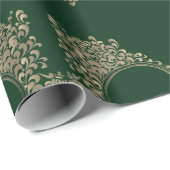 Luxuriöses Grünbuch Geschenkpapier (Rolleneckpunkt)