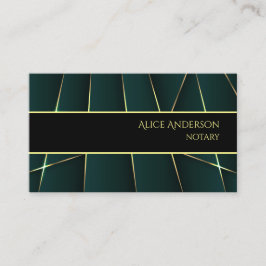 Luxuriöses grünes Gold elegante professionelle fem Visitenkarte