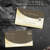 Luxuriöses helles goldbraun mit Logo und Diamond L