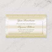 Luxuriöses helles Golden mit Diamanten und Logo Visitenkarte (Rückseite)