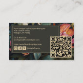 Luxuriöses holländisches Blumendesign Visitenkarte (Rückseite)