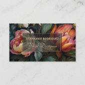 Luxuriöses holländisches Blumendesign Visitenkarte (Vorderseite)