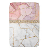 Luxuriöses Interieur Marmor Stone Glitzer Badematte (Vorderseite Vertikal)