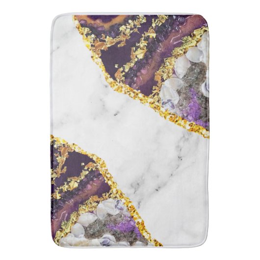 Luxuriöses Interieur Marmor Stone Glitzer Badetuch Badematte (Vorderseite Vertikal)