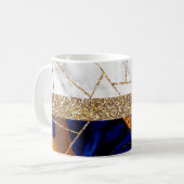 Luxuriöses Interieur Marmor Stone Glitzer Kaffeetasse (Vorderseite Links)